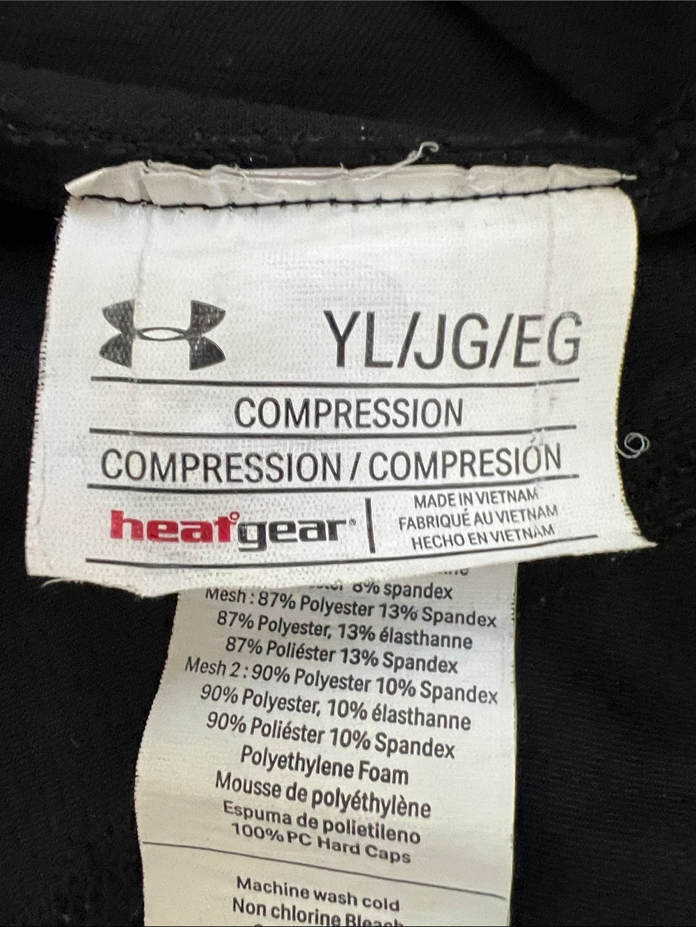 Under Armour Football Pro 5 Youth LRG Black Sleeveless Padded Compression Jersey - Picture 5 of 6